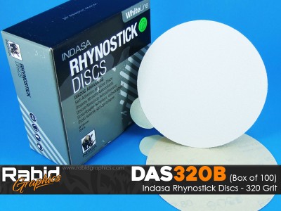 Indasa Rhynostick Discs - 320 Grit - Box of 100