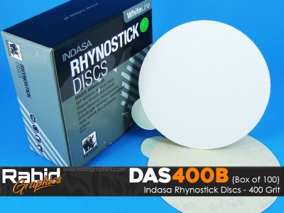 Indasa Rhynostick Discs - 400 Grit - Box of 100