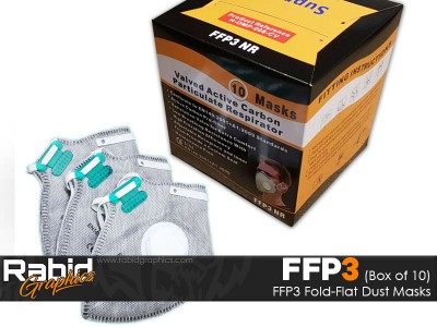 FFP3 Fold-Flat Dust Masks (Box of 10)