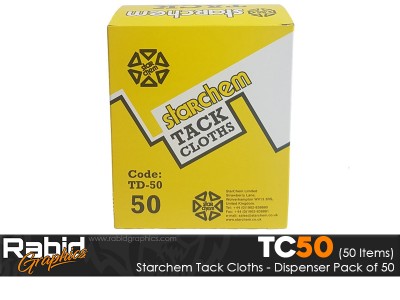Starchem Tack Cloths - Dispenser Pack of 50