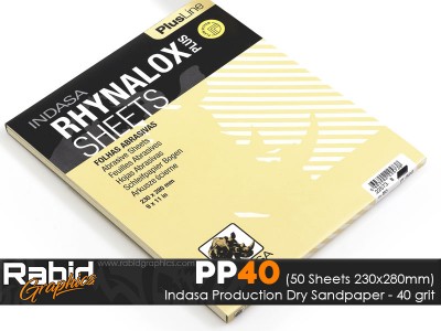 P40 Indasa Rhynalox Production Paper - Pack of 50 sheets - 230mm x 280mm