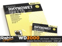 P2000 Indasa Rhynowet Wet/Dry Paper - Pack of 50 sheets - 230mm x 140mm