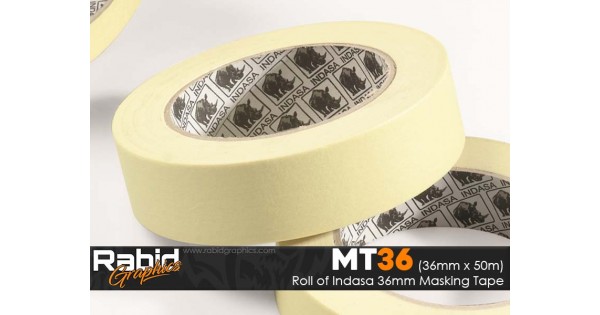 INDASA 1-1/2 W/P RED MASKING TAPE (24) (36MM X 50M)