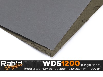 P1200 Indasa Rhynowet Wet/Dry Paper - Single Sheet - 230mm x 280mm