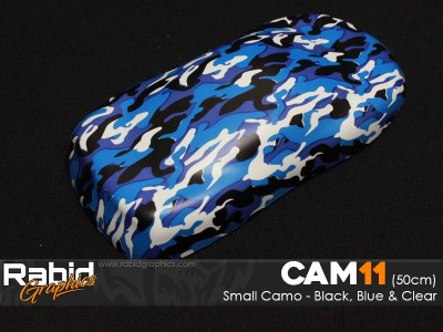 Small Camo - Black, Blue & White (50cm)