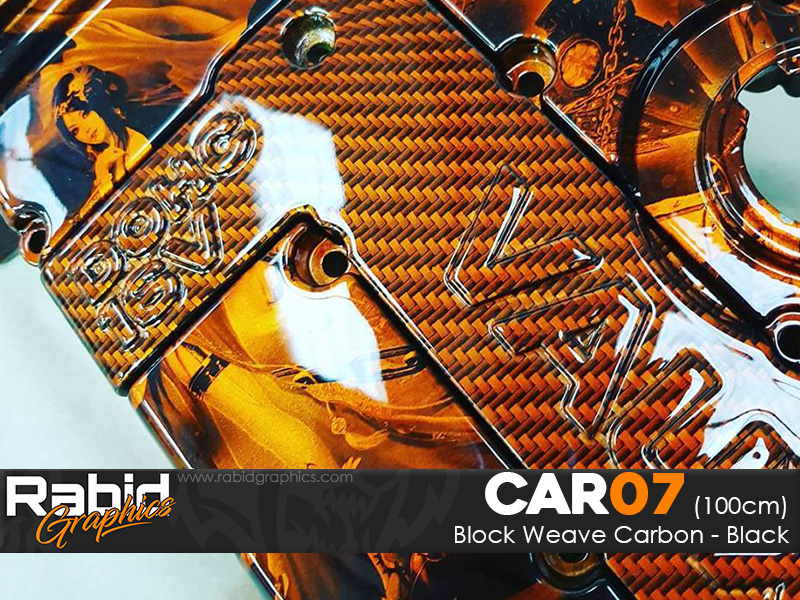 Block Weave Carbon - Black (100cm)