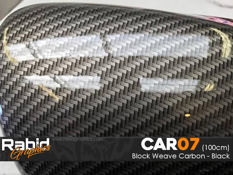 Block Weave Carbon - Black (100cm)