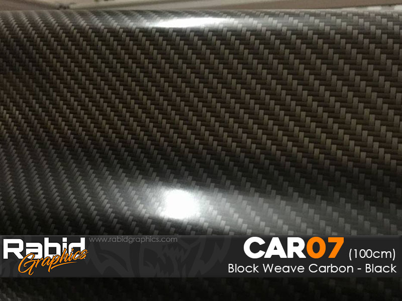 Block Weave Carbon - Black (100cm)