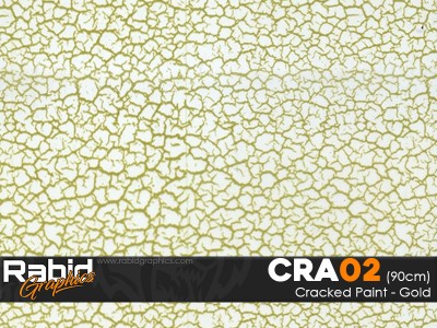 Cracked Paint - Gold (90cm)