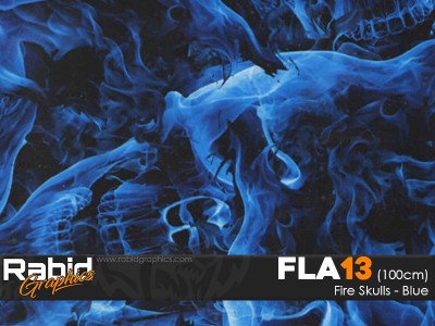 Fire Skulls - Blue (100cm)
