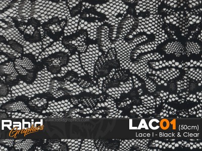 Lace I - Black and Clear (50cm)