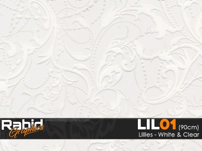 Lillies - White & Clear (90cm)