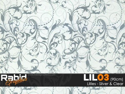 Lillies - Silver & Clear (90cm)
