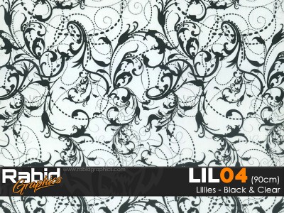 Lillies - Black & Clear (90cm)