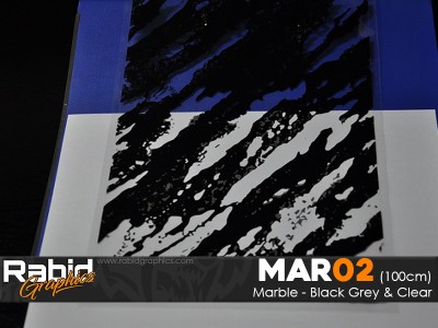 Marble - Black, Clear & Grey (100cm)
