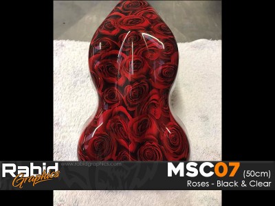 Roses - Black and Clear (50cm)