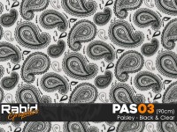 Paisley - Black & Clear (90cm)