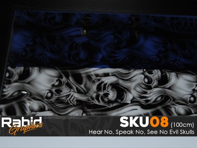 Hear No, Speak No, See No Evil Skulls (100cm)