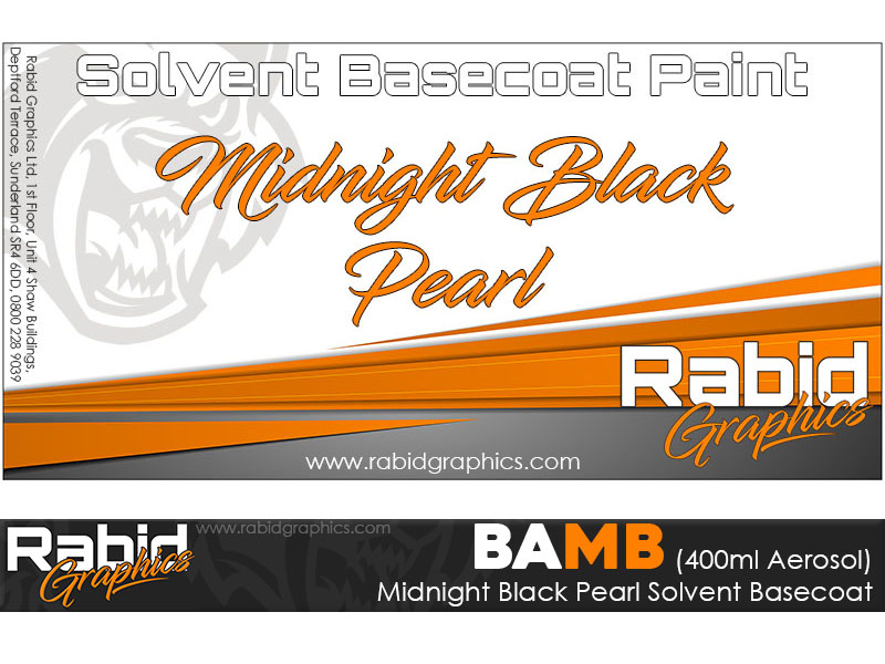 Midnight Black Pearl Solvent Basecoat Aerosol (400ml)