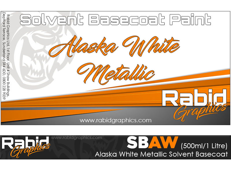 Alaska White Metallic Solvent Basecoat (500ml/1 Litre)