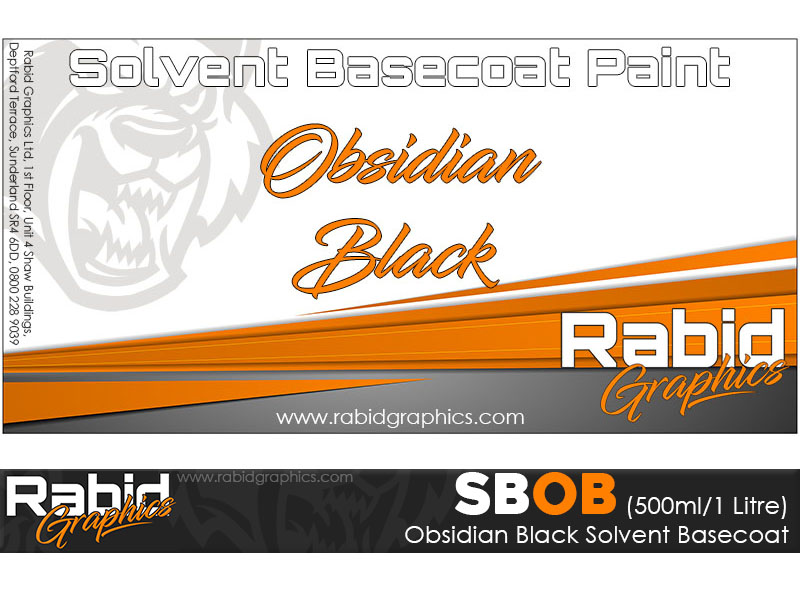 Obsidian Black Solvent Basecoat (500ml/1 Litre)