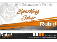 Sparkling SIlver Solvent Basecoat (500ml/1 Litre)